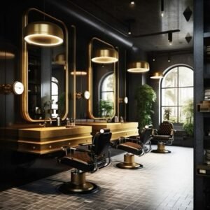 Barber shop interior design redeem Grooming space with BG Interior Arabia.