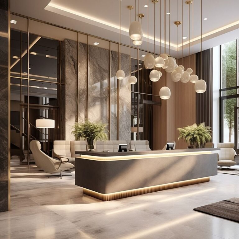 Services for designing the inside of hotels.