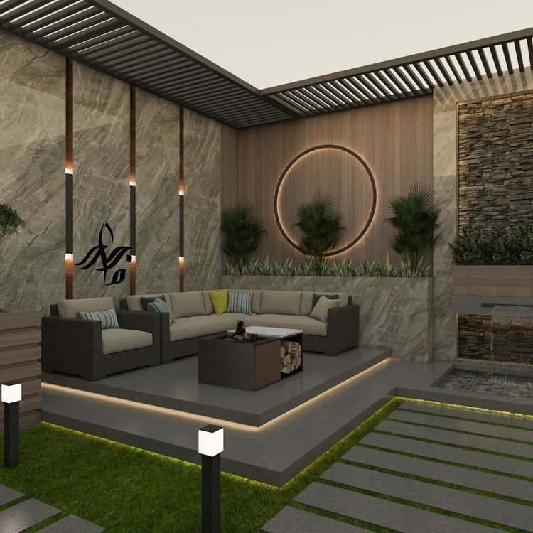 luxury villa outdoor design dubai