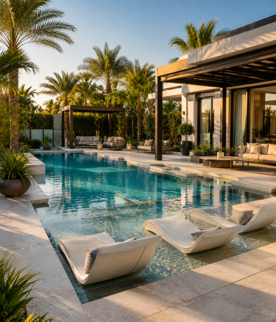 Resort-Style Pool Design for Dubai Villas