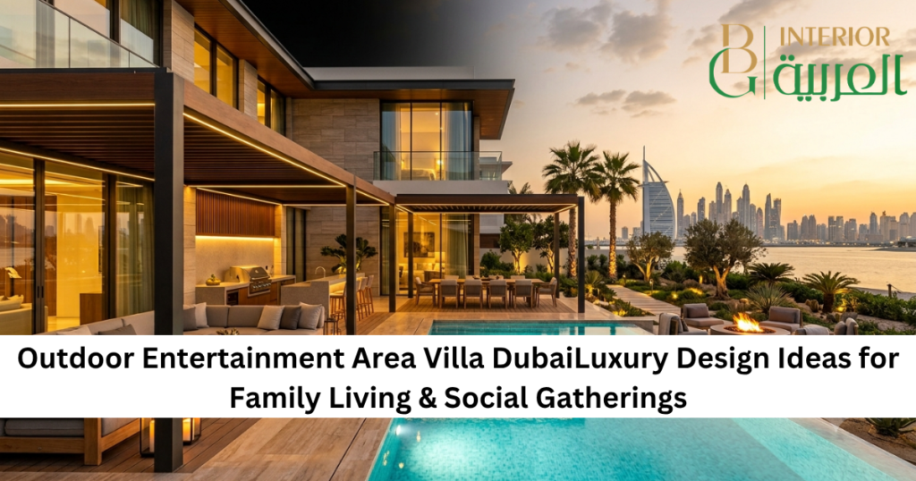 outdoor entertainment area villa Dubai