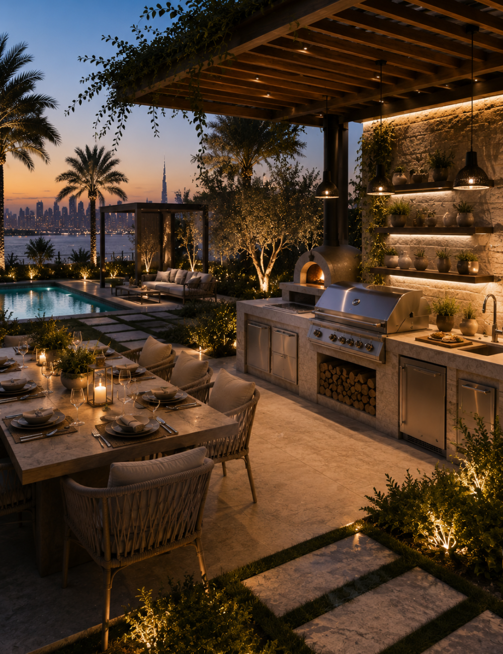 Where Outdoor Kitchens and BBQ Stations Fit In